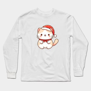 Cute Christmas Kitty Cat Long Sleeve T-Shirt